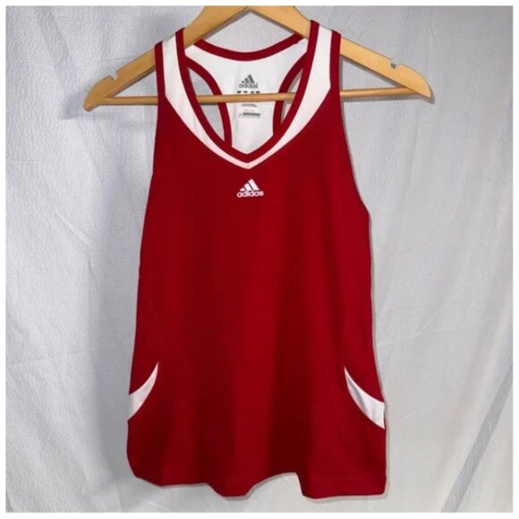 Adidas Women's ATS Cool Red & White Workout Tank Top, Size Medium - Picture 1 of 5